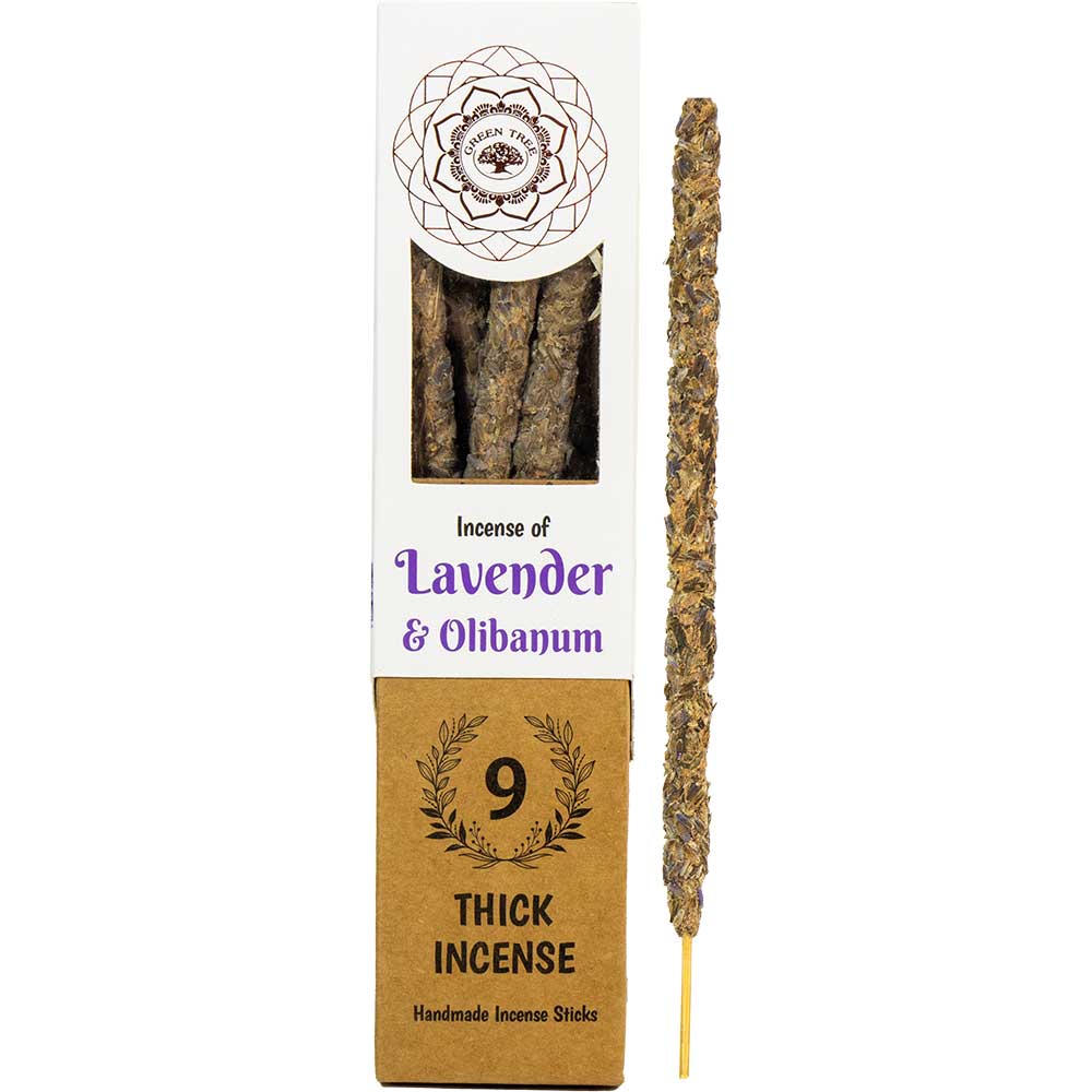 GREEN TREE BOTANICAL INCENSE-LAVENDER (9 THICK STICKS) / GREEN TREE ENCENS BOTANIQUE-LAVANDE (9 GROS BATONS)