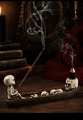 Gothic skeleton incense burner
