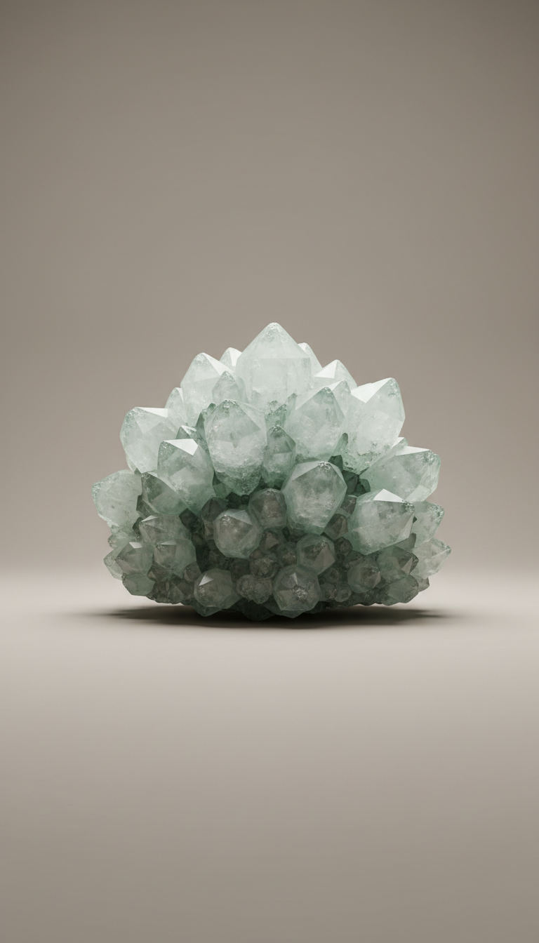 Raw Celadon Mist Crystal Cluster